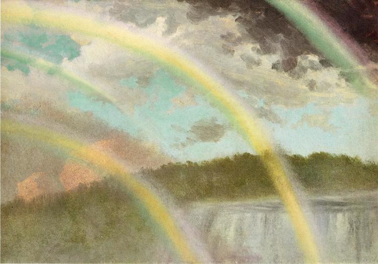 Albert Bierstadt Oil Painting Four Rainbows over Niagara